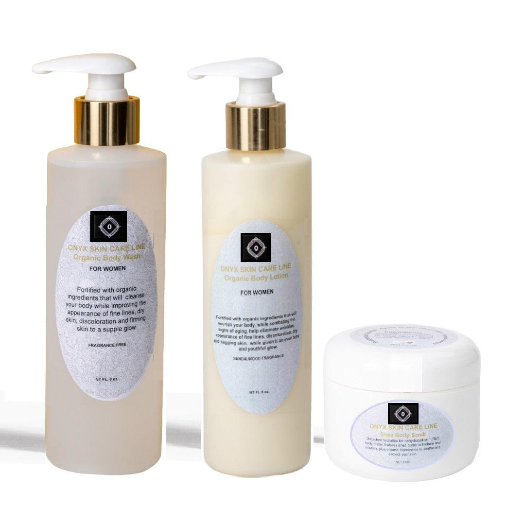 ORGANIC THREE STEP DRY  SKIN CARE SYSTEM -  for WOMEN Five Fragrances-0